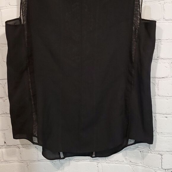 A.L.C. black silk and lace tank top - Picture 9 of 10